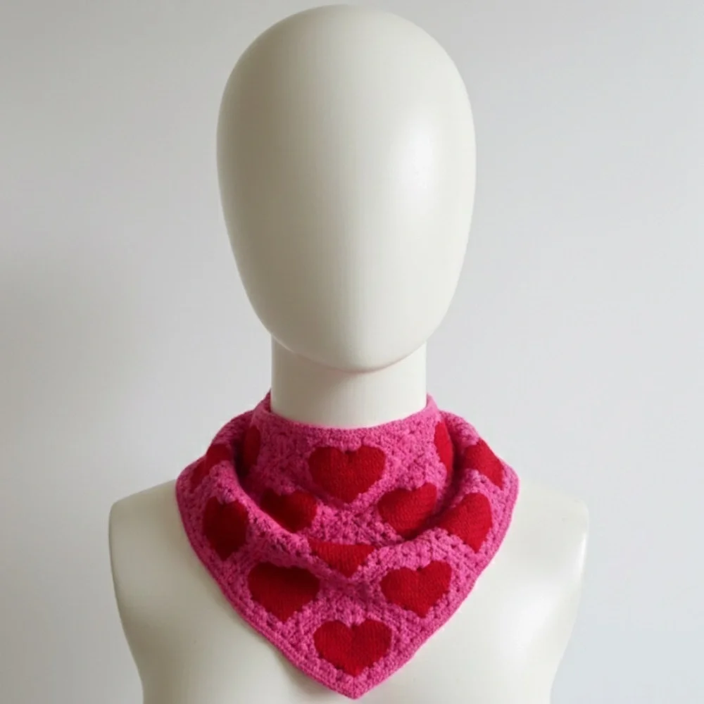 Crochet Bandana Set | Heart & Mushroom Motifs Bundle